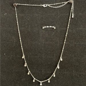 Minimalist necklace and ring set